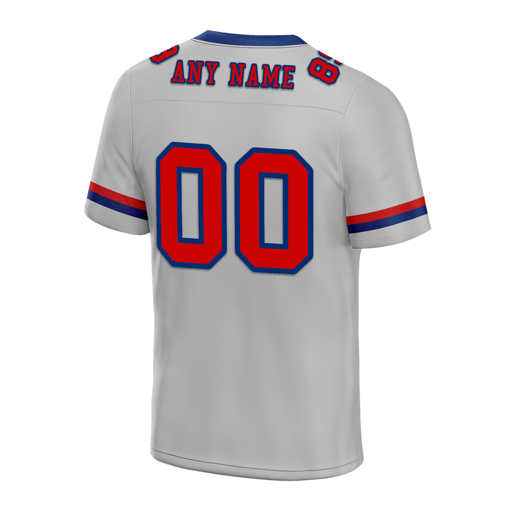 Custom Grey Classic Style Red Personalized Authentic Football Jersey FBJ02-bc0f0ad