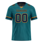 Custom Aqua Classic Style Black Personalized Authentic Football Jersey FBJ02-bc0f0ae