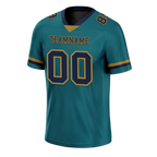 Custom Aqua Classic Style Black Personalized Authentic Football Jersey FBJ02-bc0f0ae