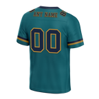 Custom Aqua Classic Style Black Personalized Authentic Football Jersey FBJ02-bc0f0ae