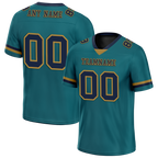 Custom Aqua Classic Style Black Personalized Authentic Football Jersey FBJ02-bc0f0ae