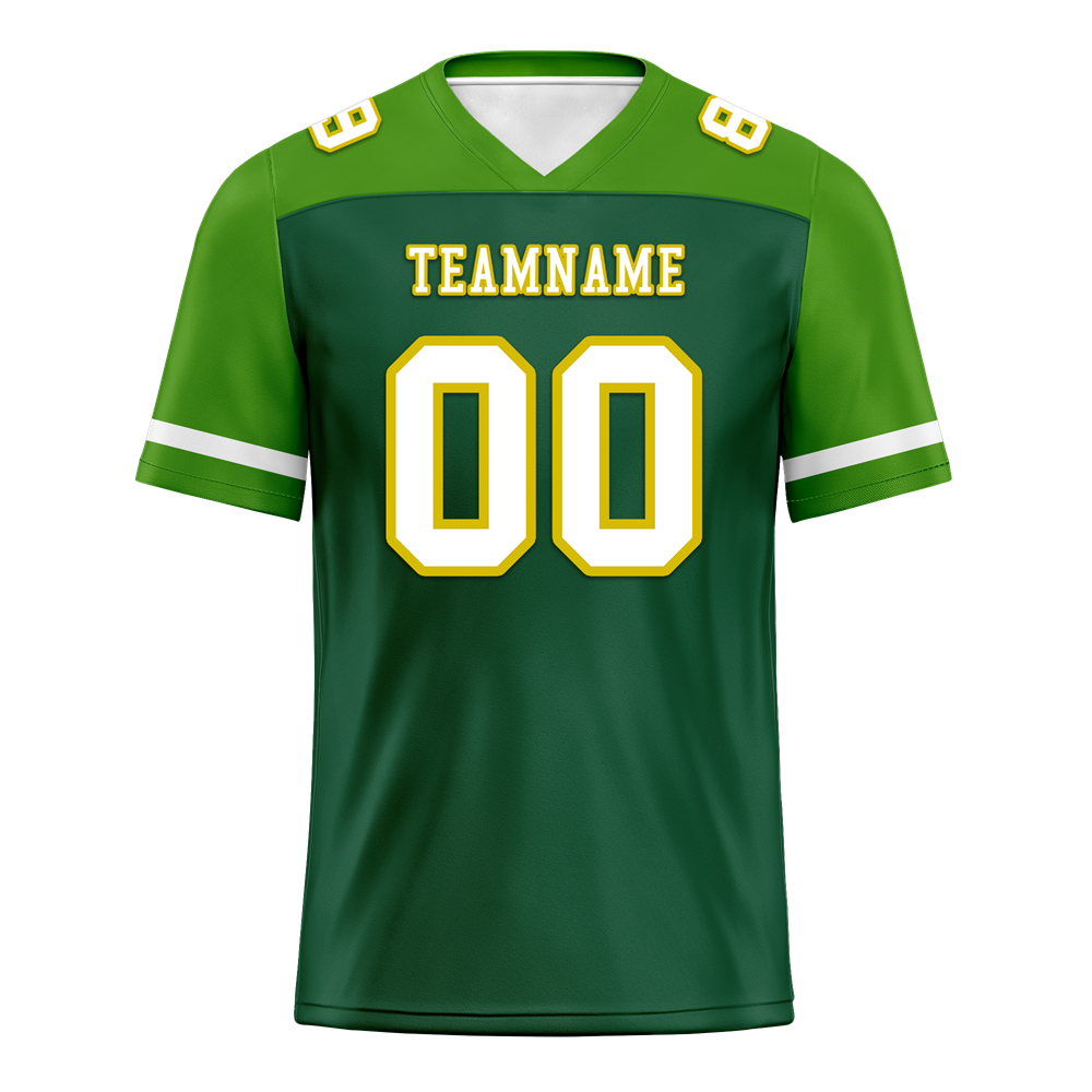 Custom Green Raglan Sleeves White Personalized Authentic Football Jersey FBJ02-bc0f0af