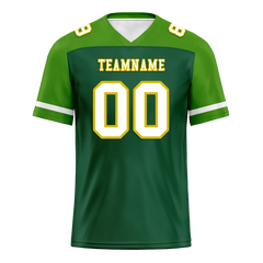 Custom Green Raglan Sleeves White Personalized Authentic Football Jersey FBJ02-bc0f0af