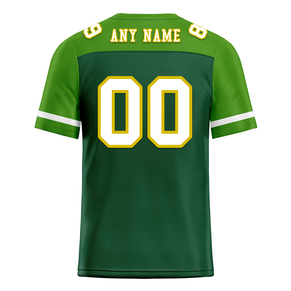 Custom Green Raglan Sleeves White Personalized Authentic Football Jersey FBJ02-bc0f0af