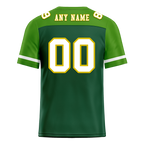 Custom Green Raglan Sleeves White Personalized Authentic Football Jersey FBJ02-bc0f0af