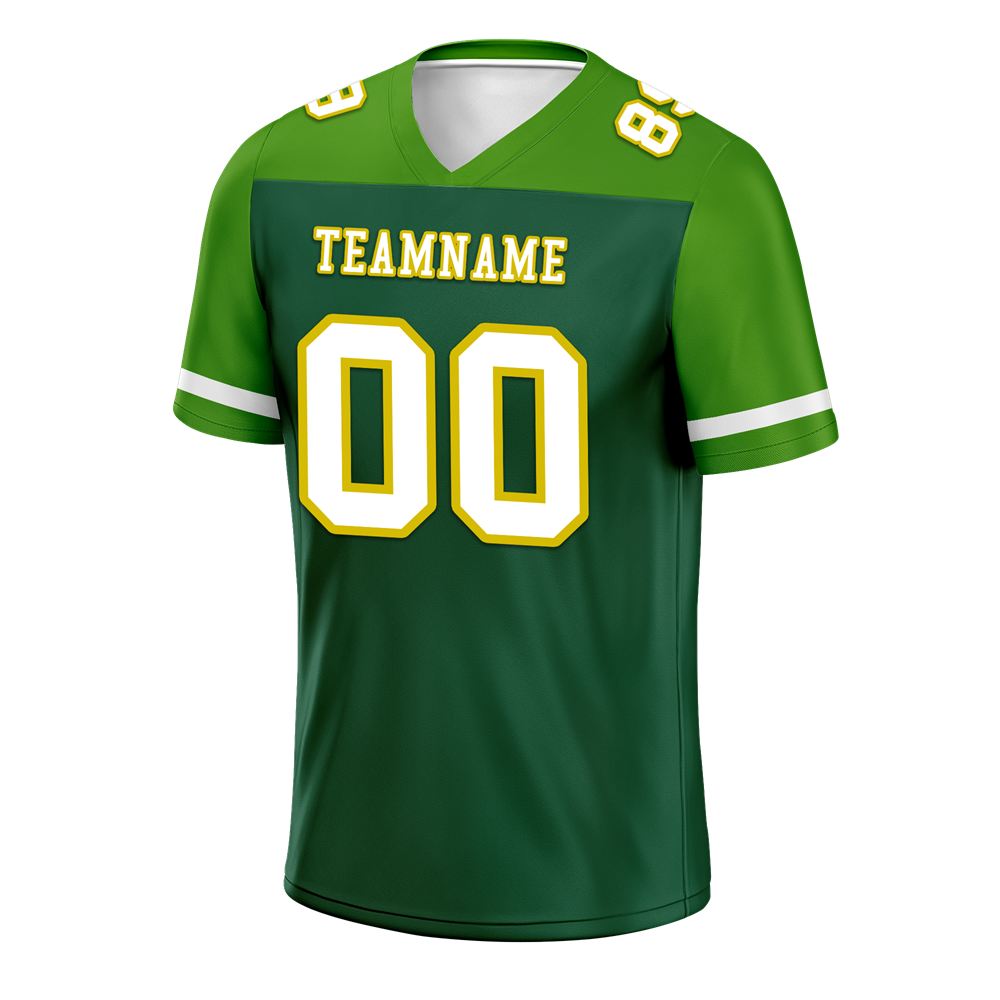 Custom Green Raglan Sleeves White Personalized Authentic Football Jersey FBJ02-bc0f0af