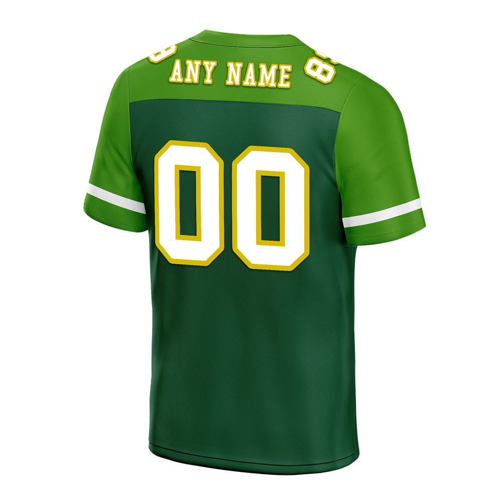 Custom Green Raglan Sleeves White Personalized Authentic Football Jersey FBJ02-bc0f0af