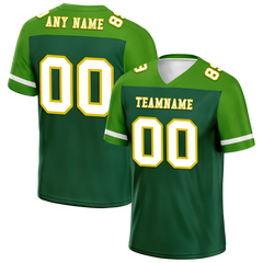 Custom Green Raglan Sleeves White Personalized Authentic Football Jersey FBJ02-bc0f0af