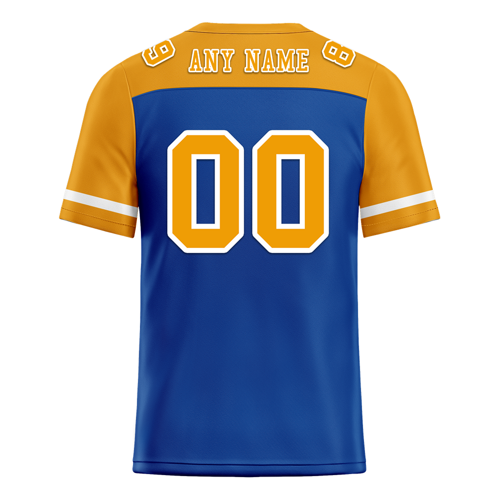 Custom Blue Orange Raglan Sleeves Orange Personalized Authentic Football Jersey FBJ02-bc0f0a7