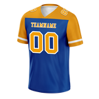 Custom Blue Orange Raglan Sleeves Orange Personalized Authentic Football Jersey FBJ02-bc0f0a7