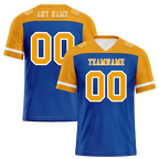 Custom Blue Orange Raglan Sleeves Orange Personalized Authentic Football Jersey FBJ02-bc0f0a7