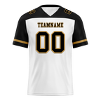 Custom White Black Raglan Sleeves Black Personalized Authentic Football Jersey FBJ02-bc0f0a8