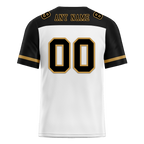 Custom White Black Raglan Sleeves Black Personalized Authentic Football Jersey FBJ02-bc0f0a8