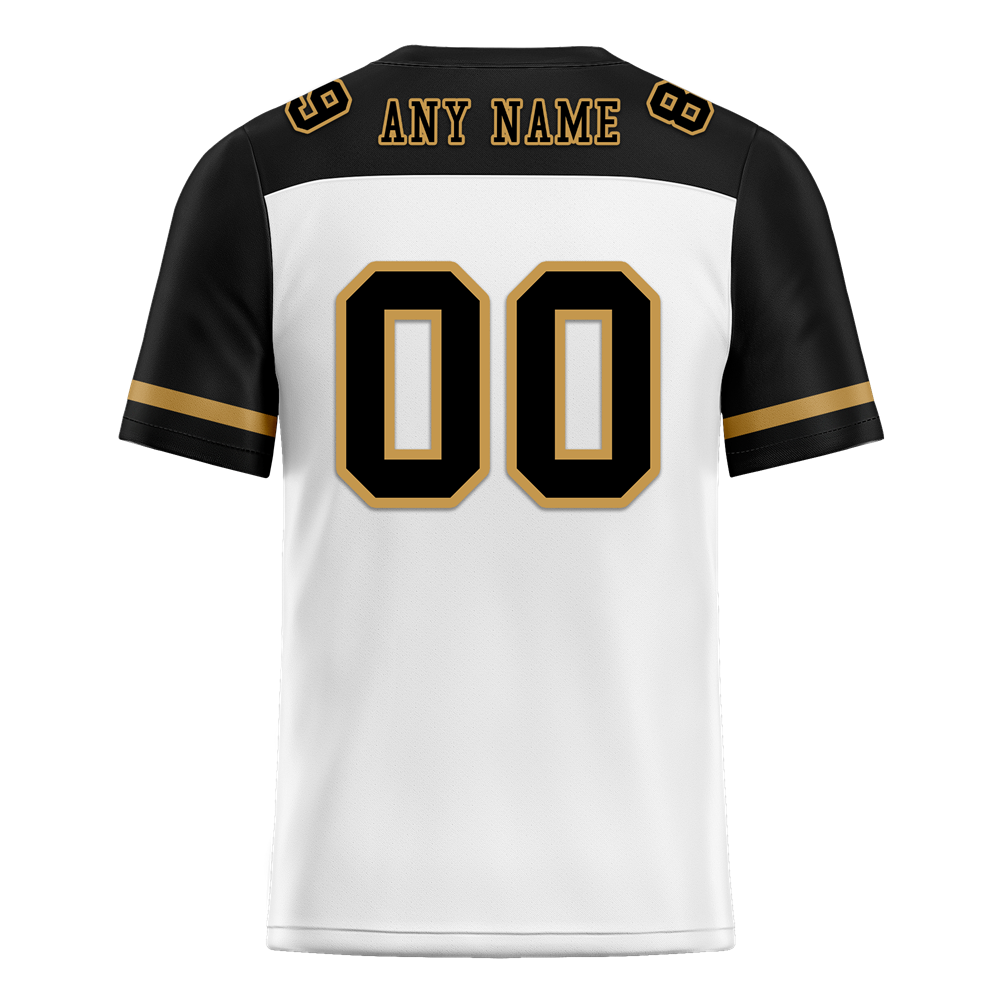Custom White Black Raglan Sleeves Black Personalized Authentic Football Jersey FBJ02-bc0f0a8