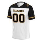 Custom White Black Raglan Sleeves Black Personalized Authentic Football Jersey FBJ02-bc0f0a8