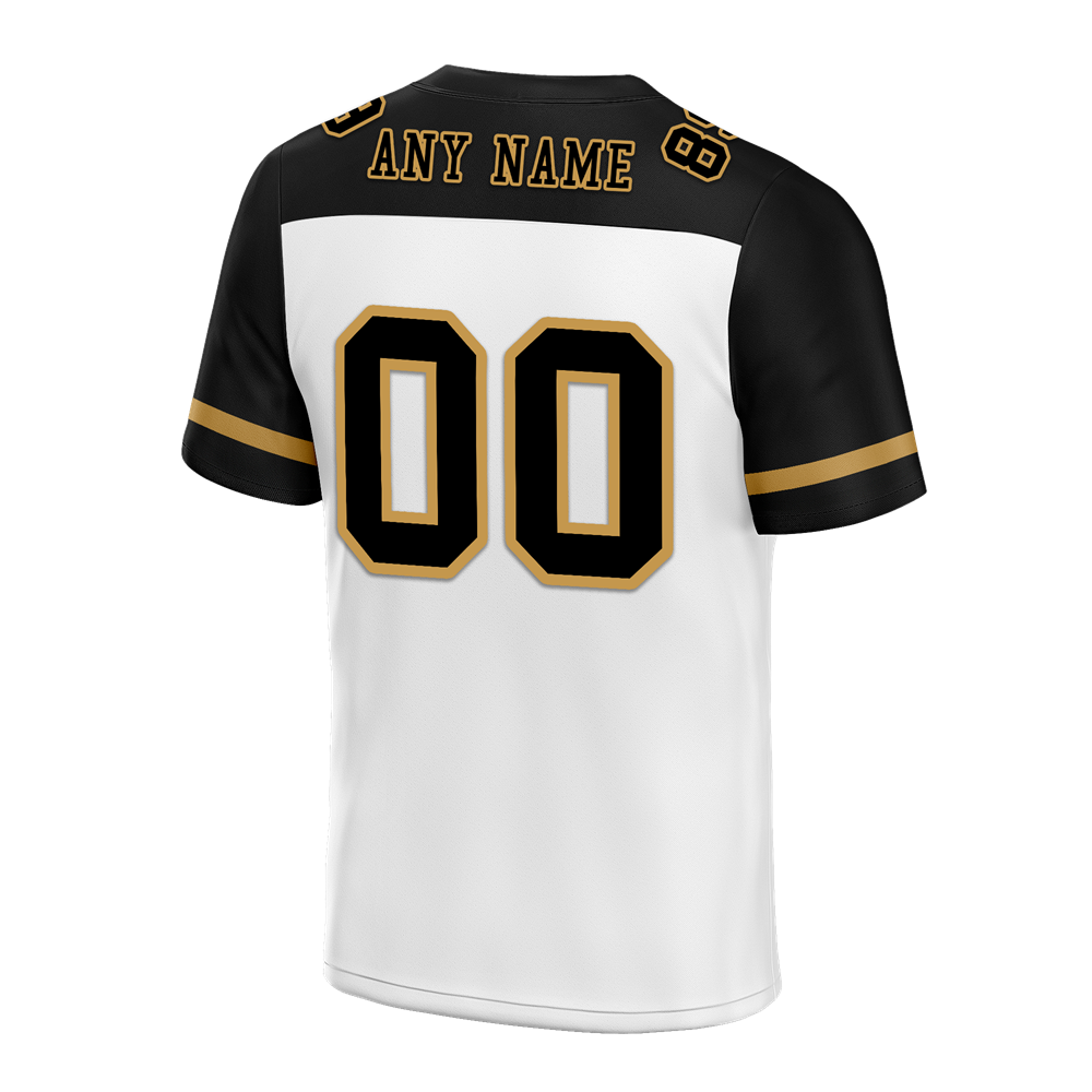 Custom White Black Raglan Sleeves Black Personalized Authentic Football Jersey FBJ02-bc0f0a8