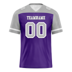 Custom Purple Grey Raglan Sleeves Grey Personalized Authentic Football Jersey FBJ02-bc0f0b0