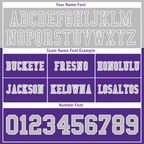 Custom Purple Grey Raglan Sleeves Grey Personalized Authentic Football Jersey FBJ02-bc0f0b0