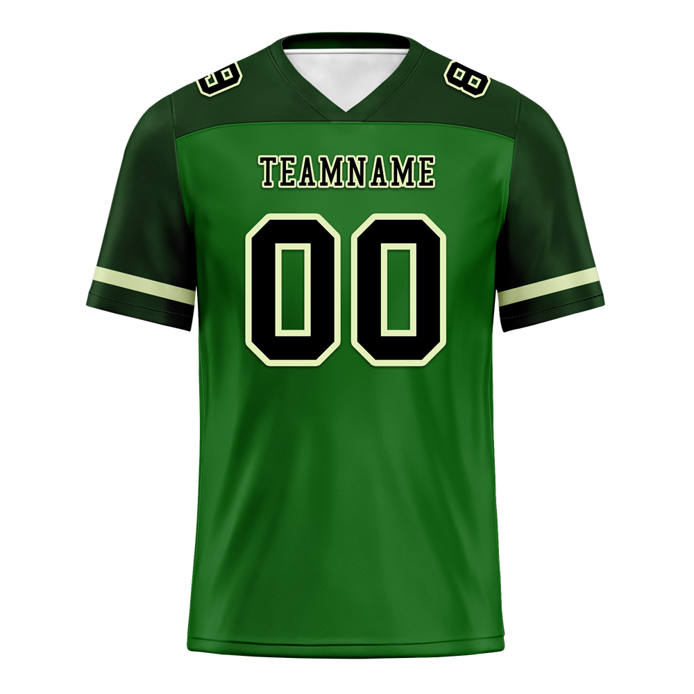 Custom Green Raglan Sleeves Black Personalized Authentic Football Jersey FBJ02-bc0f0ba
