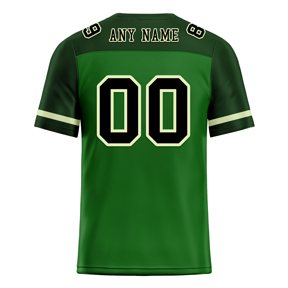 Custom Green Raglan Sleeves Black Personalized Authentic Football Jersey FBJ02-bc0f0ba