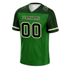 Custom Green Raglan Sleeves Black Personalized Authentic Football Jersey FBJ02-bc0f0ba