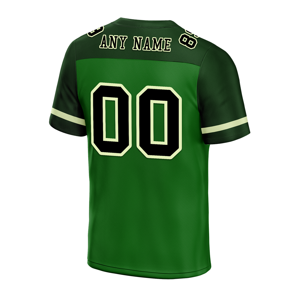 Custom Green Raglan Sleeves Black Personalized Authentic Football Jersey FBJ02-bc0f0ba