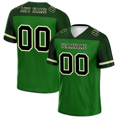 Custom Green Raglan Sleeves Black Personalized Authentic Football Jersey FBJ02-bc0f0ba