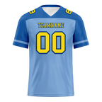 Custom Aqua Raglan Sleeves Yellow Personalized Authentic Football Jersey FBJ02-bc0f0bb