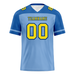 Custom Aqua Raglan Sleeves Yellow Personalized Authentic Football Jersey FBJ02-bc0f0bb