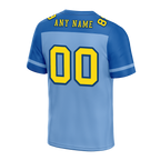 Custom Aqua Raglan Sleeves Yellow Personalized Authentic Football Jersey FBJ02-bc0f0bb