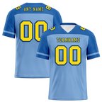 Custom Aqua Raglan Sleeves Yellow Personalized Authentic Football Jersey FBJ02-bc0f0bb