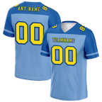 Custom Aqua Raglan Sleeves Yellow Personalized Authentic Football Jersey FBJ02-bc0f0bb
