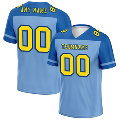 Custom Aqua Raglan Sleeves Yellow Personalized Authentic Football Jersey FBJ02-bc0f0bb