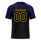 Custom Black Blue Raglan Sleeves Black Personalized Authentic Football Jersey FBJ02-bc0f0bd