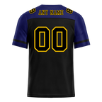 Custom Black Blue Raglan Sleeves Black Personalized Authentic Football Jersey FBJ02-bc0f0bd