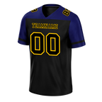 Custom Black Blue Raglan Sleeves Black Personalized Authentic Football Jersey FBJ02-bc0f0bd