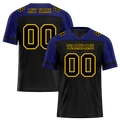 Custom Black Blue Raglan Sleeves Black Personalized Authentic Football Jersey FBJ02-bc0f0bd