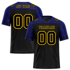 Custom Black Blue Raglan Sleeves Black Personalized Authentic Football Jersey FBJ02-bc0f0bd