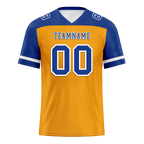Custom Yellow Blue Raglan Sleeves Blue Personalized Authentic Football Jersey FBJ02-bc0f0be