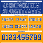 Custom Yellow Blue Raglan Sleeves Blue Personalized Authentic Football Jersey FBJ02-bc0f0be