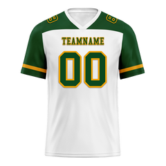 Custom White Green Raglan Sleeves Green Personalized Authentic Football Jersey FBJ02-bc0f0b7