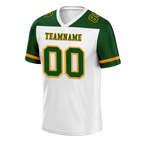 Custom White Green Raglan Sleeves Green Personalized Authentic Football Jersey FBJ02-bc0f0b7