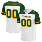 Custom White Green Raglan Sleeves Green Personalized Authentic Football Jersey FBJ02-bc0f0b7