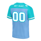Custom Blue Aqua Raglan Sleeves White Personalized Authentic Football Jersey FBJ02-bc0f0b8