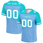 Custom Blue Aqua Raglan Sleeves White Personalized Authentic Football Jersey FBJ02-bc0f0b8
