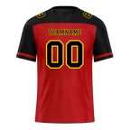Custom Red Black Raglan Sleeves Black Personalized Authentic Football Jersey FBJ02-bc0f0b9
