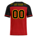 Custom Red Black Raglan Sleeves Black Personalized Authentic Football Jersey FBJ02-bc0f0b9