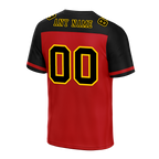 Custom Red Black Raglan Sleeves Black Personalized Authentic Football Jersey FBJ02-bc0f0b9