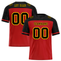 Custom Red Black Raglan Sleeves Black Personalized Authentic Football Jersey FBJ02-bc0f0b9