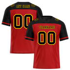 Custom Red Black Raglan Sleeves Black Personalized Authentic Football Jersey FBJ02-bc0f0b9